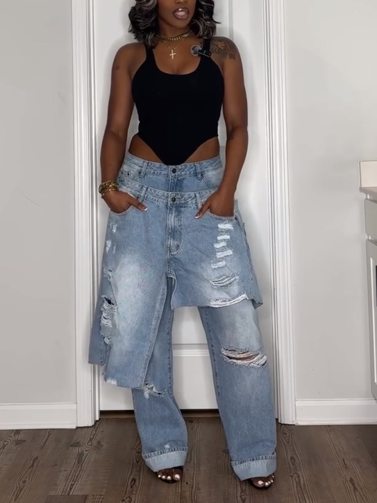 Stitched Fashionable Jeans