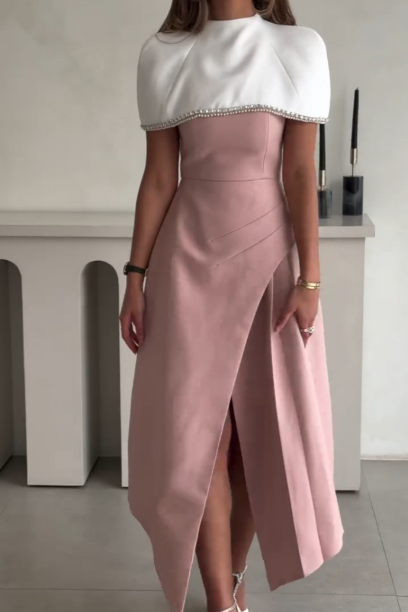 Elegant Pink Midi Dress