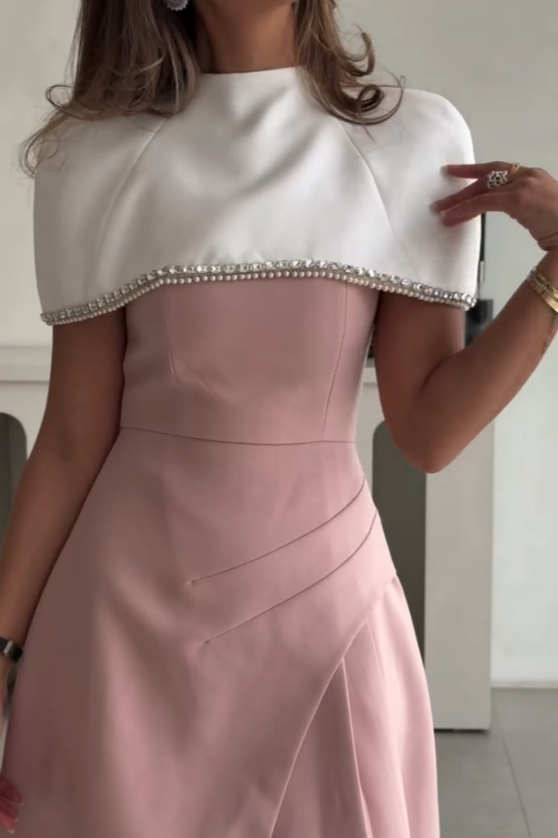 Elegant Pink Midi Dress