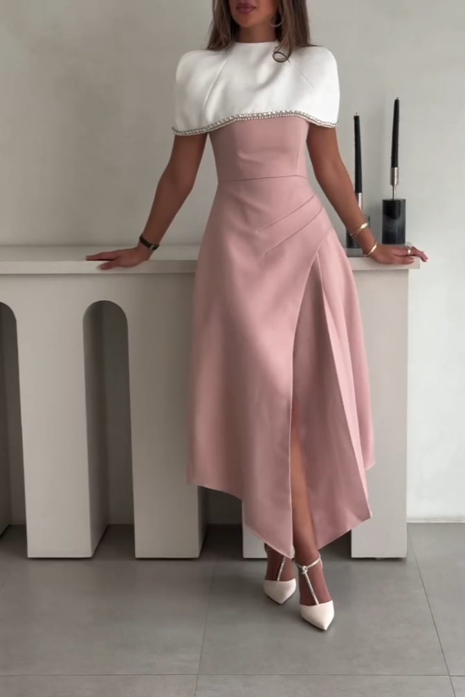 Elegant Pink Midi Dress