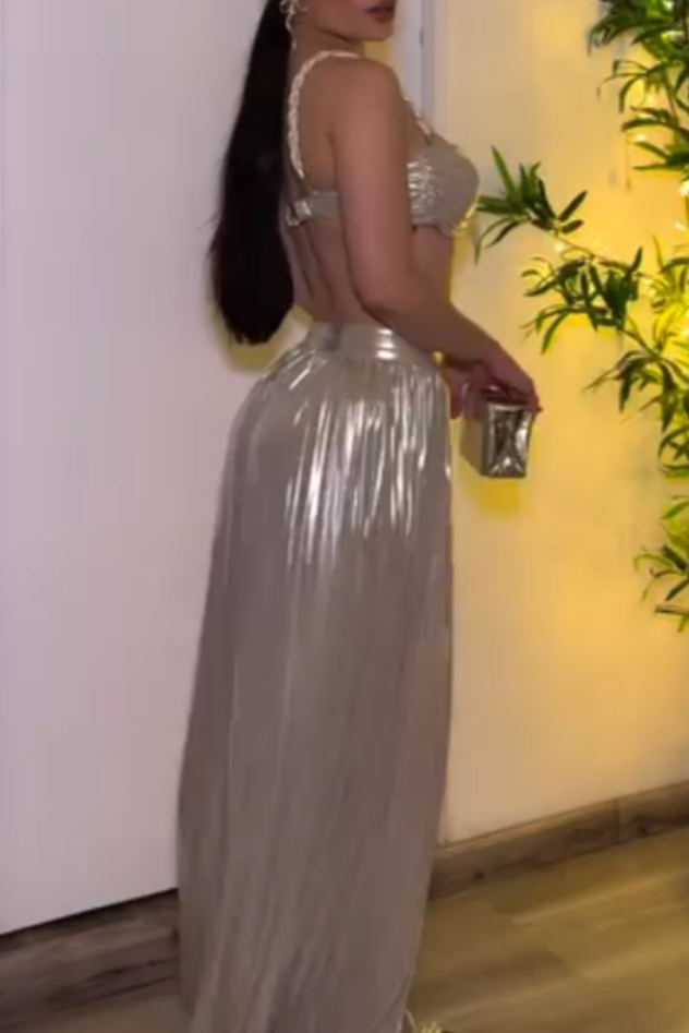 Metallic Two-Piece Set