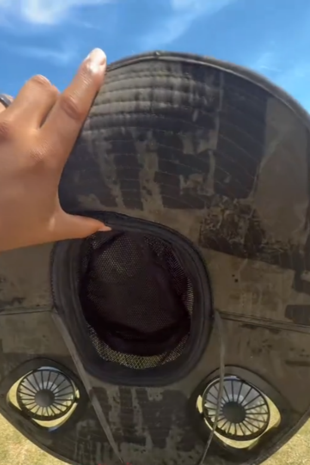 Mounted Solar-powered Fans Camouflage Wide-brim Hat