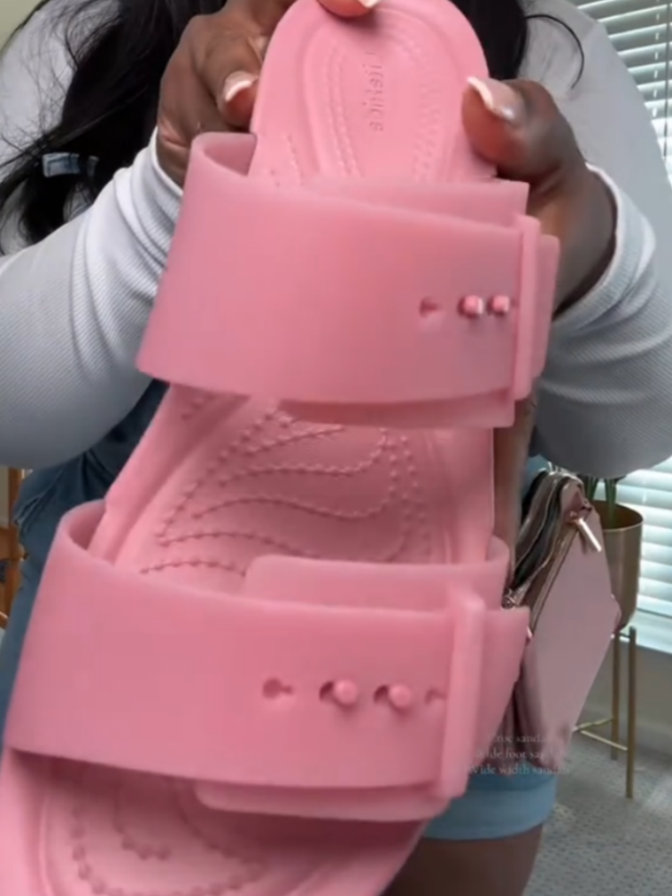 Pink Chunky Platform Sandals