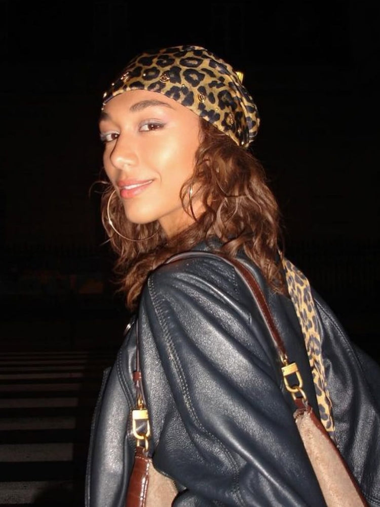 Leopard Print Headscarf