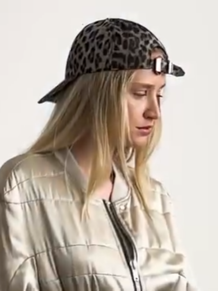 White Leopard Print Cap