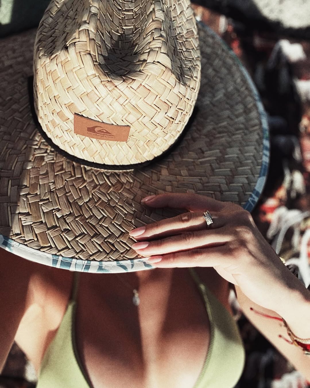 Sun Hat With Tropical Or Beach Scene Design