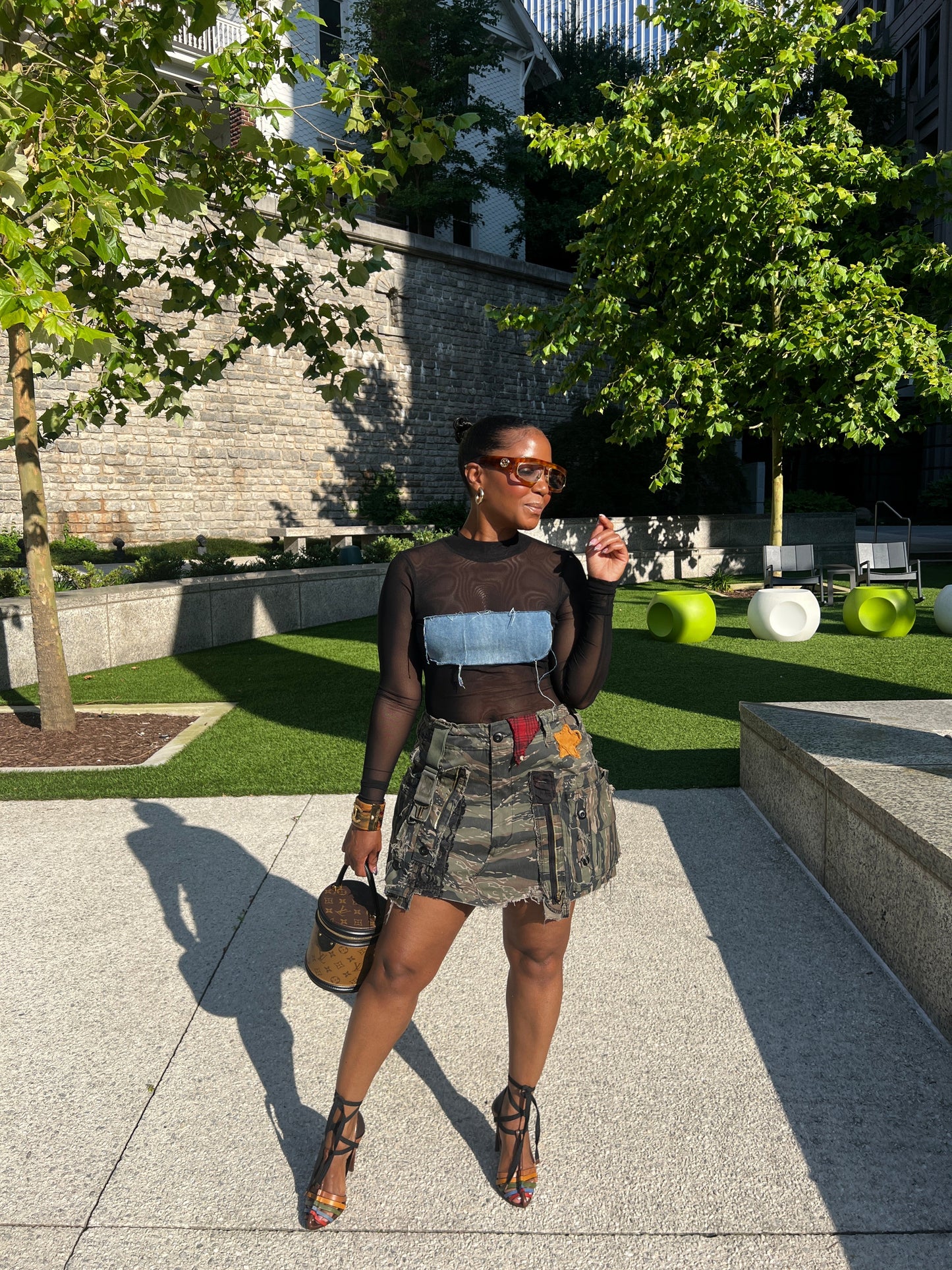 Custom Camo Cargo Skirt