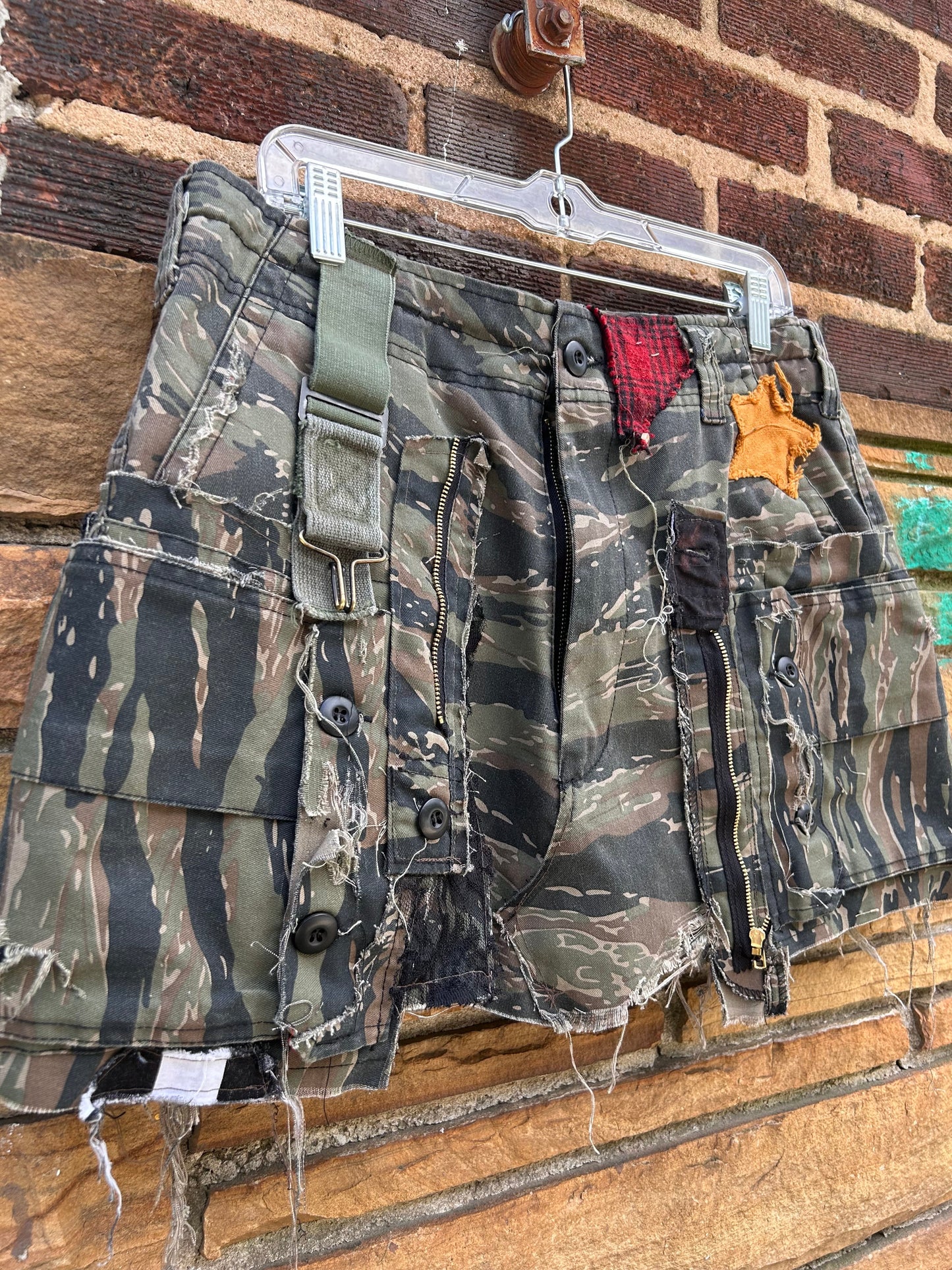 Custom Camo Cargo Skirt