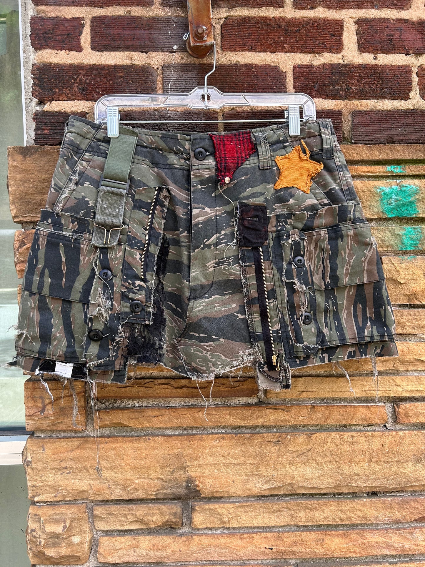 Custom Camo Cargo Skirt