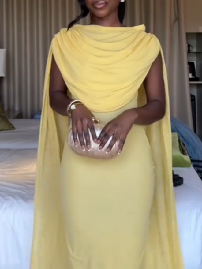 Bright Yellow Elegant Gown