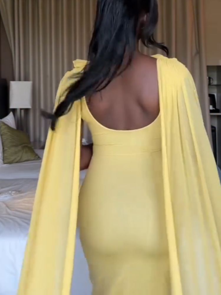 Bright Yellow Elegant Gown