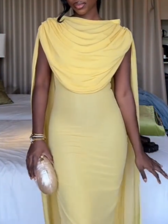Bright Yellow Elegant Gown