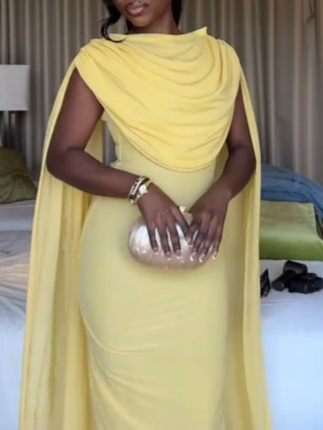 Bright Yellow Elegant Gown