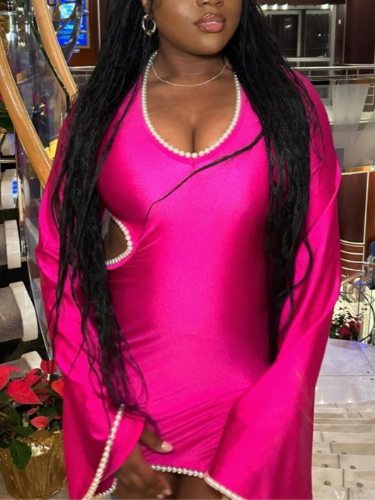 Vivid Pink Mini Dress