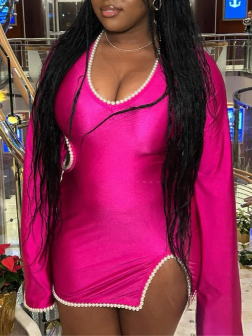 Vivid Pink Mini Dress