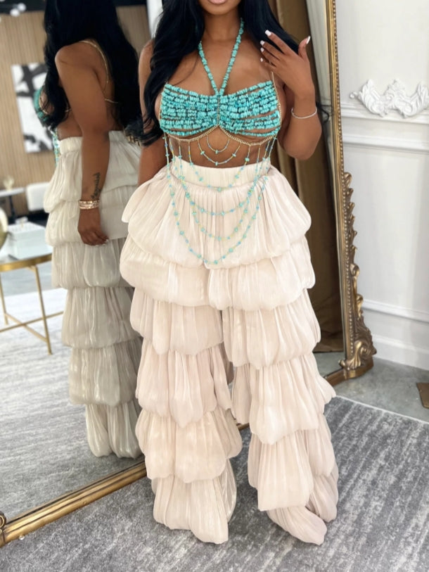 Bright Jewele Beaded Crop Top