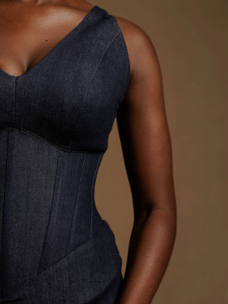 Sleeveless Denim Dress