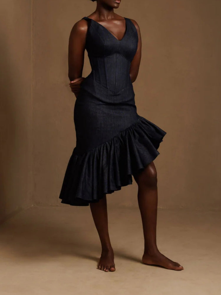 Sleeveless Denim Dress