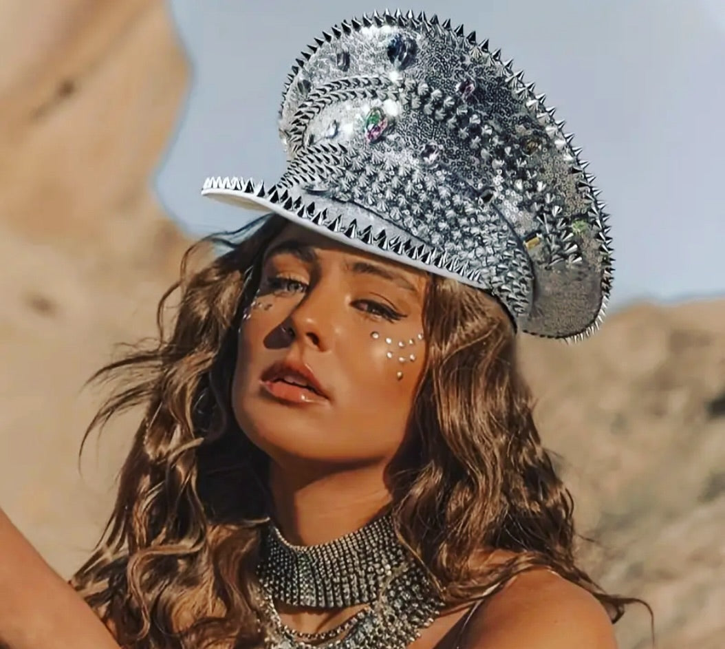 Silver Metallic Cowboy Hat