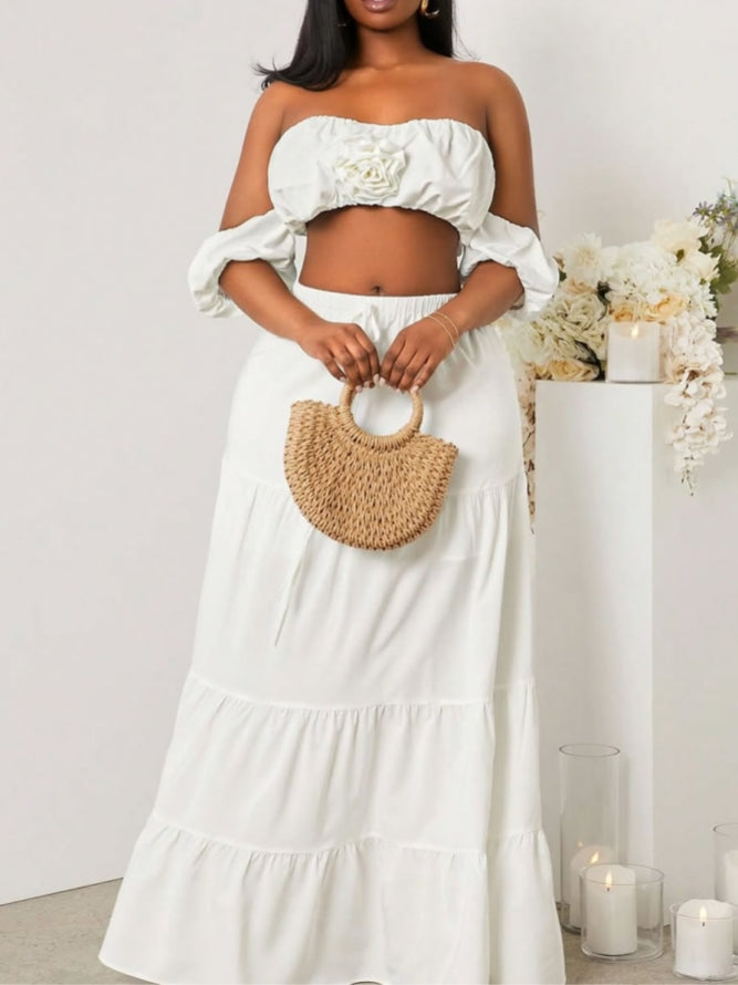 Yellow Off-Shoulder Maxi Dress
