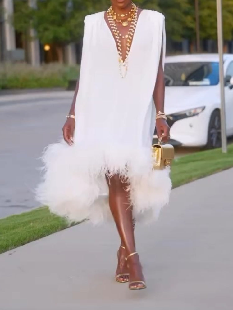 White Sleeveless Shift Dress