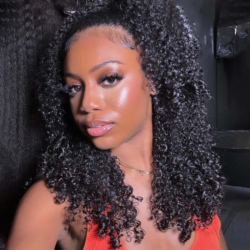 Curly Flip-Over Half Wig