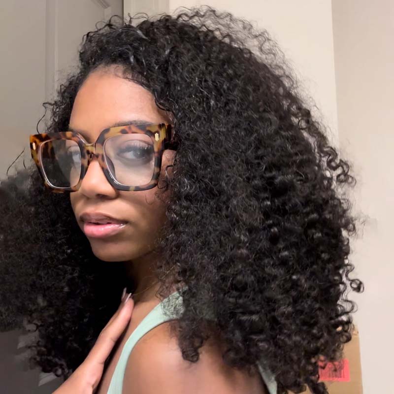 Curly Flip-Over Half Wig