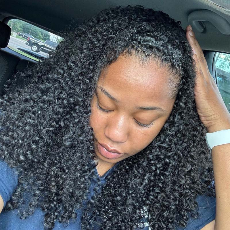 Curly Flip-Over Half Wig