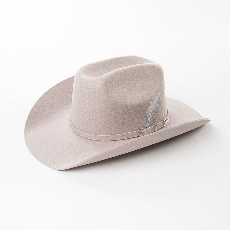 Fashion Metal Leaf Decoration Wool Felt Hat