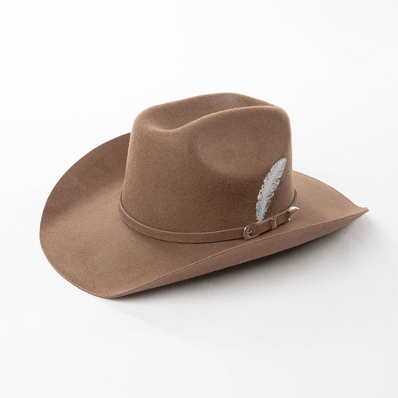 Fashion Metal Leaf Decoration Wool Felt Hat