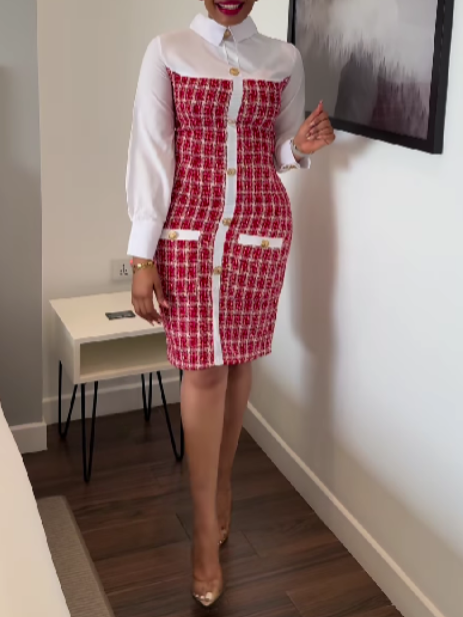 Fake Two-piece Spliced Mini Dress