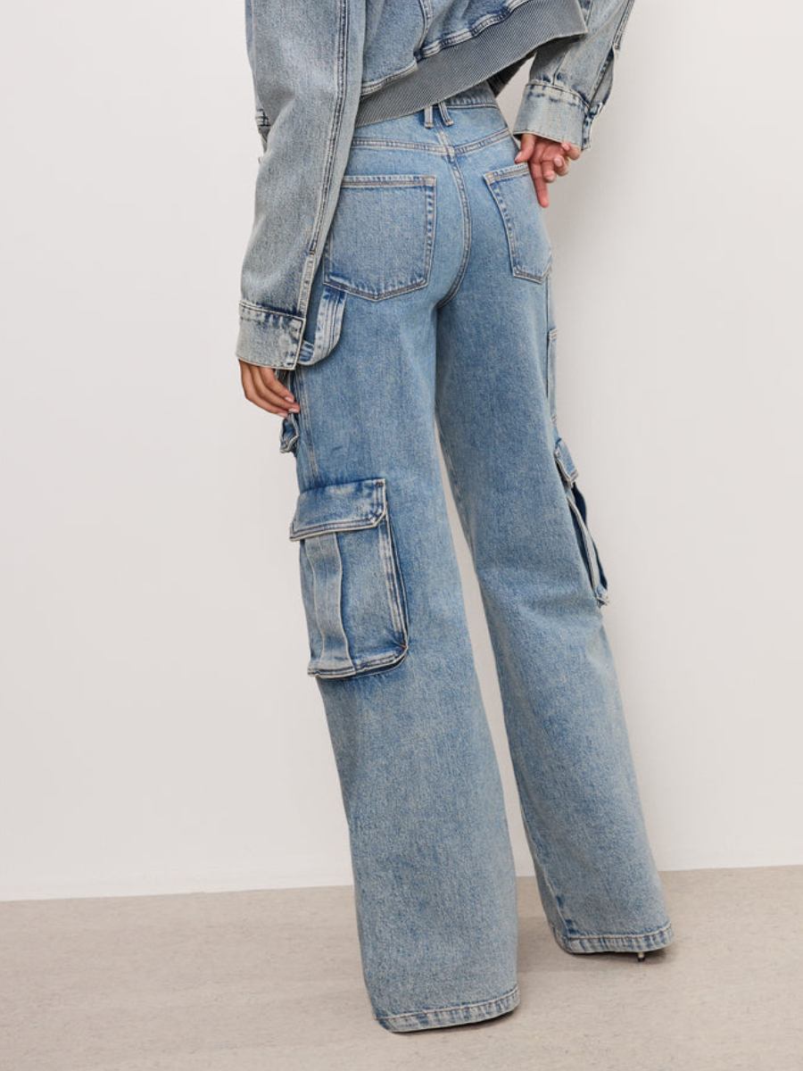 Denim Wide Leg Pants