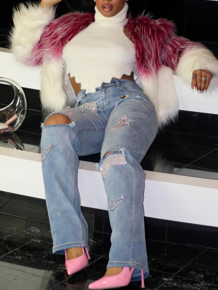 White Purple Fur