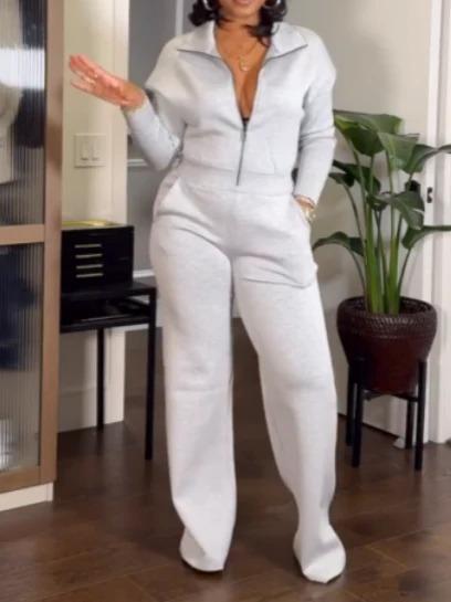 Casual Zipper Jumpsuit