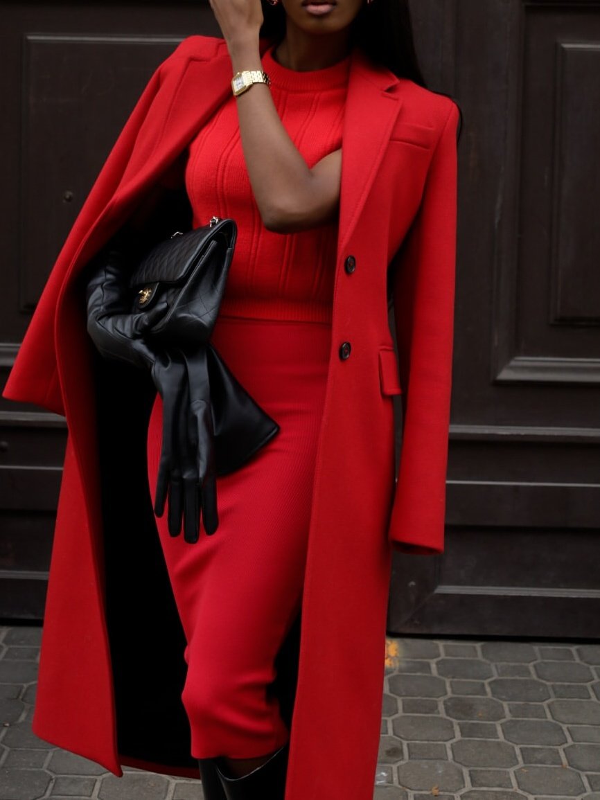 Red Three-piece Suit