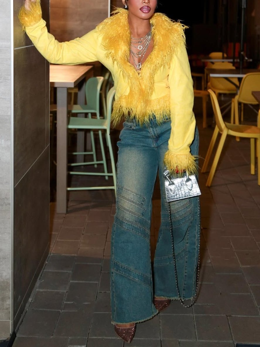 Yellow Mao Mao Coat
