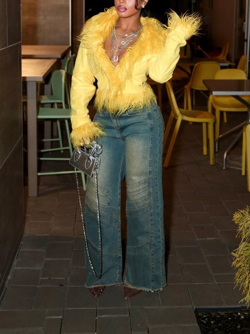 Yellow Mao Mao Coat