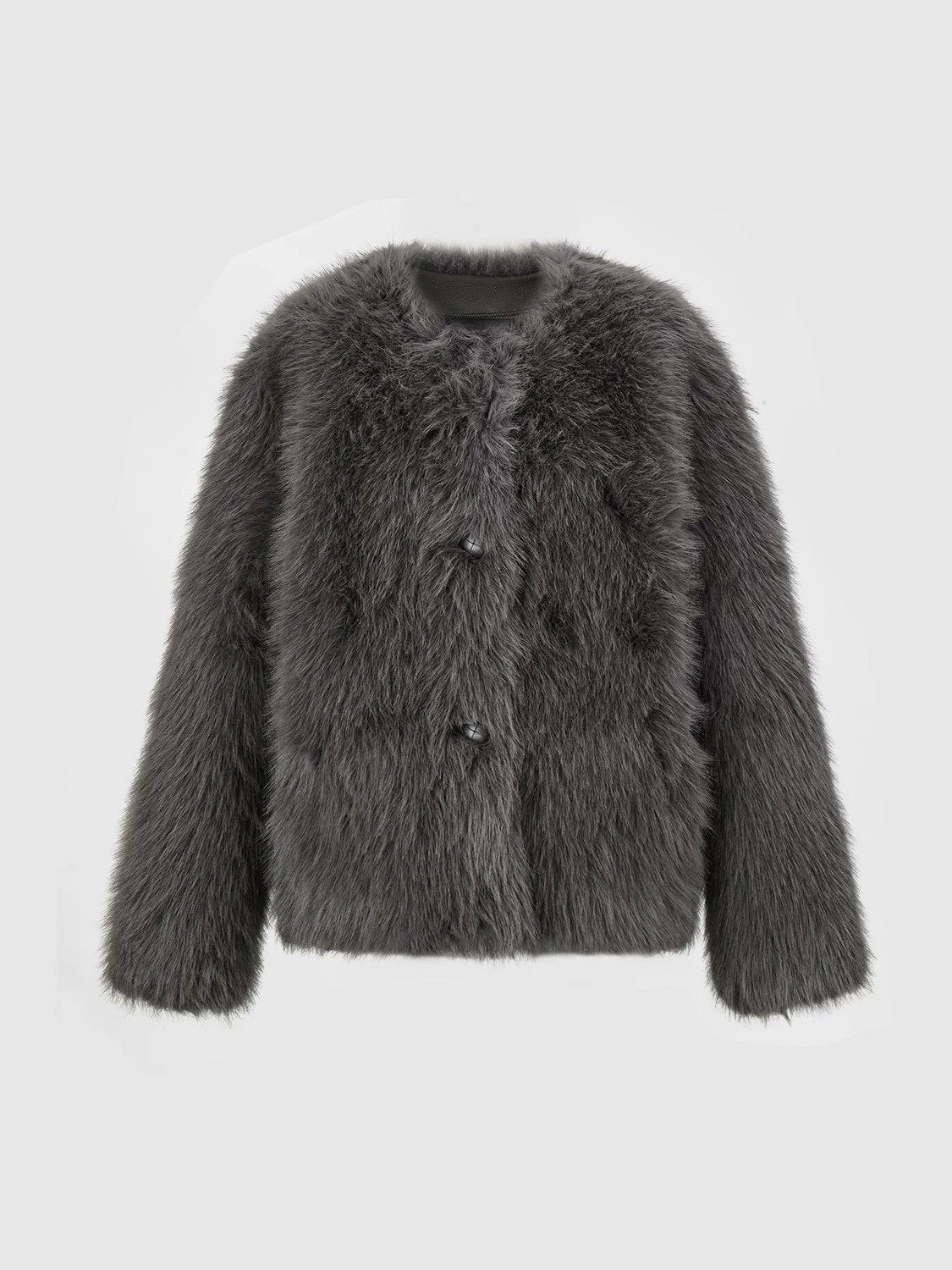 Button Gray Fur