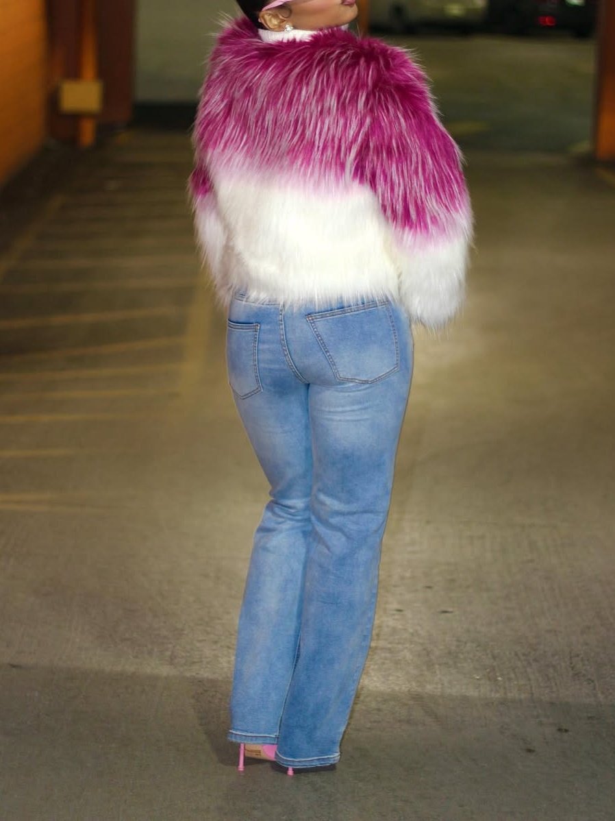 White Purple Fur