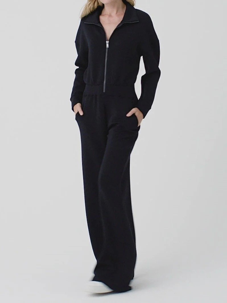 Casual Zipper Jumpsuit