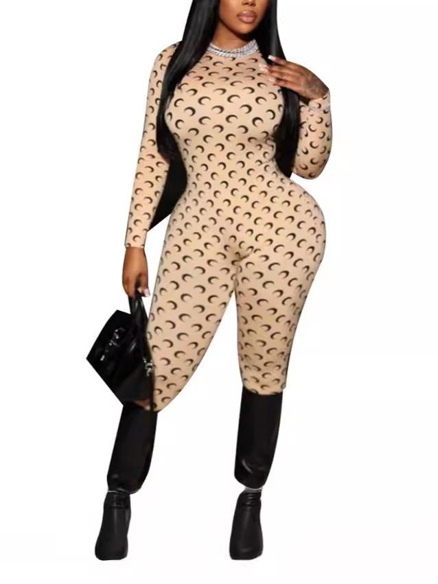 Moon-Print Skinny Suit