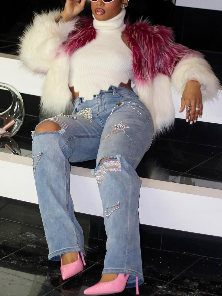 White Purple Fur