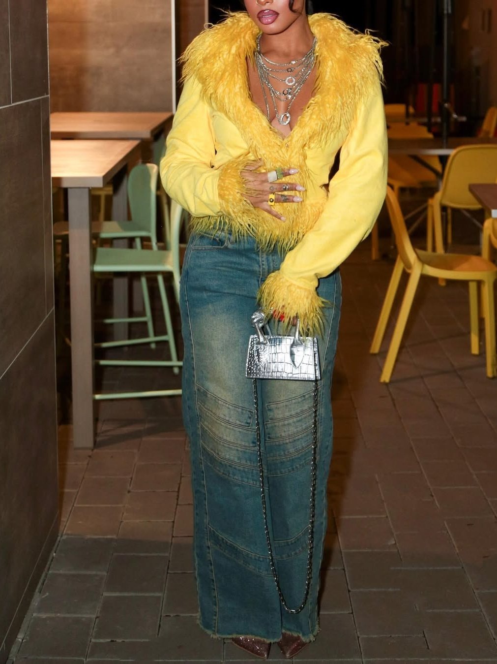 Yellow Mao Mao Coat