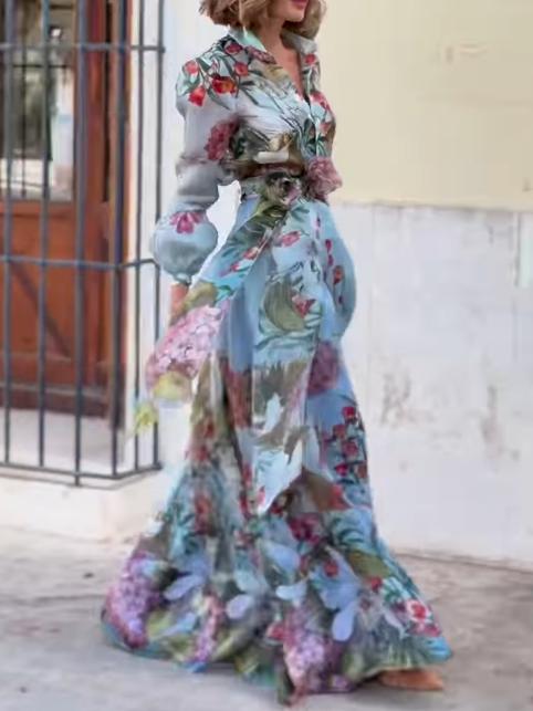 Floral Long Sleeve Dress
