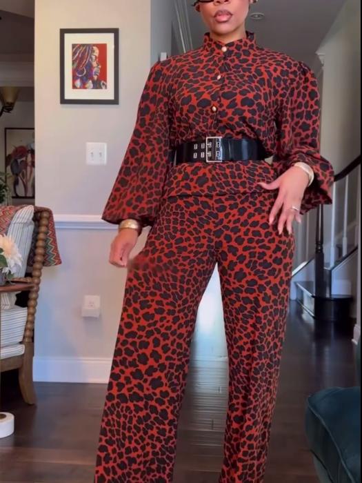 Red And Black Spotted Suit