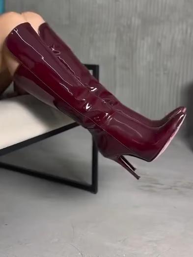 Claret Heel Boots