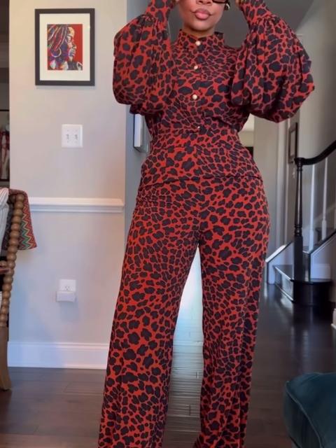 Red And Black Spotted Suit