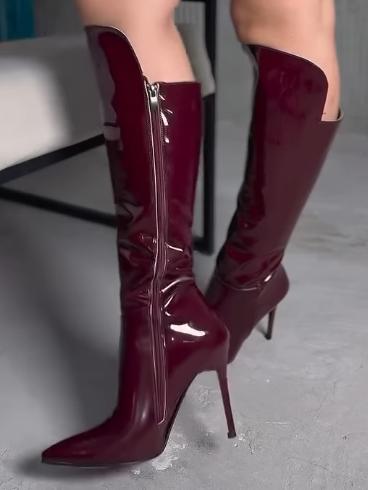 Claret Heel Boots