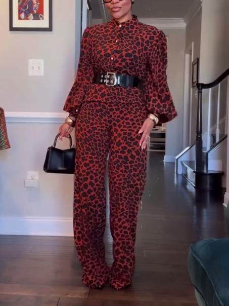 Red And Black Spotted Suit