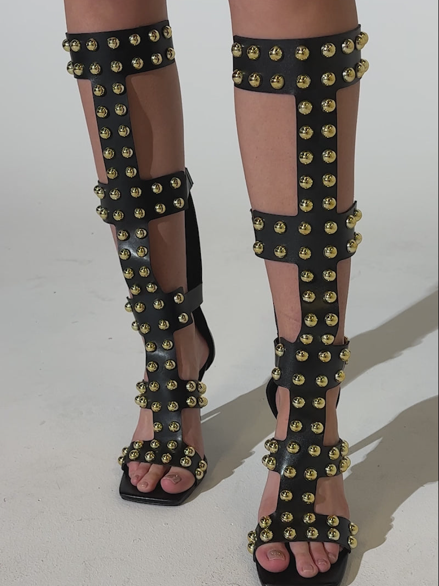 Gold Studded Pumps
